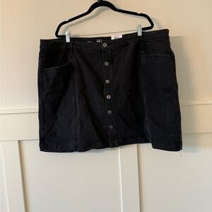 Style & Co Black Mini Denim Skirt